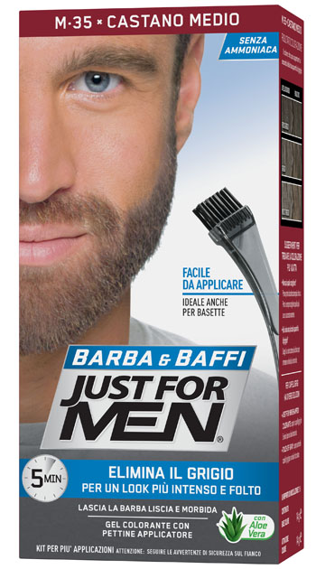 JUST FOR MEN BARBA & BAFFI M35 CASTANO MEDIO 51 G - fitfarma.it