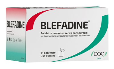 BLEFADINE 14 SALVIETTE MONOUSO PER DETERSIONE PERIOCULARE - fitfarma.it