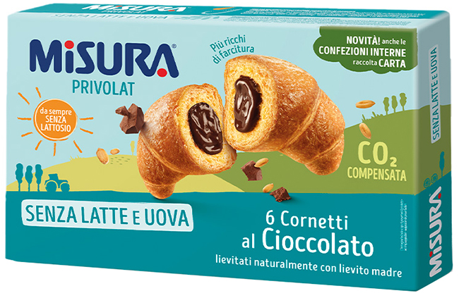 MISURA CORNETTI PRIVOLAT CIOCCOLATO SENZA LATTE E SENZA UOVA 290 G - fitfarma.it