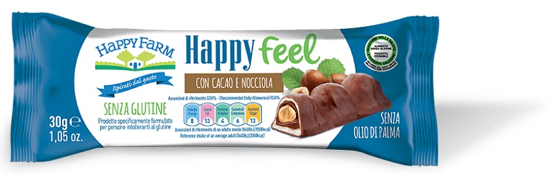HAPPY FARM HAPPY FEEL CACAO E NOCCIOLA MONO 30 G - fitfarma.it