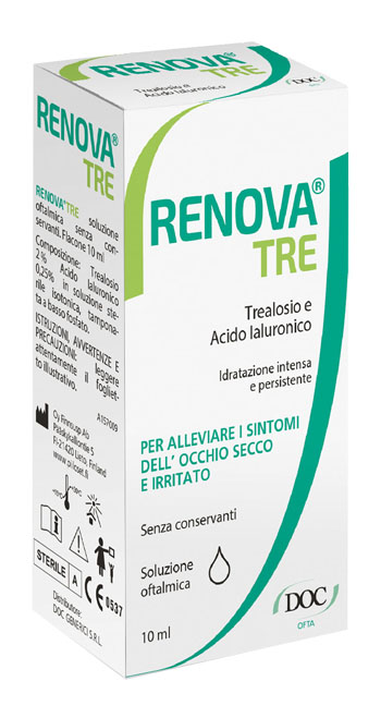RENOVA TRE COLLIRIO A BASE DI TREALOSIO E ACIDO IALURONICO 10 ML SENZA CONSERVANTI - fitfarma.it