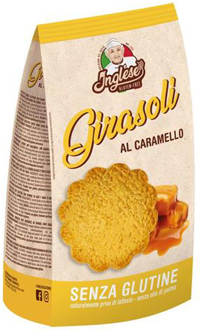 INGLESE GIRASOLI AL CARAMELLO BISCOTTI AL MAIS 300 G - fitfarma.it