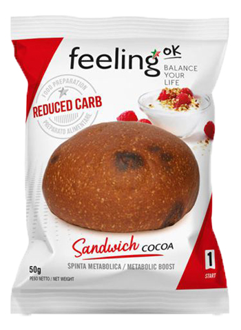 FEELING OK SANDWICH COCOA START 50 G - fitfarma.it