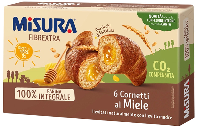 MISURA CORNETTI FIBRE EXTRA MIELE 6 PEZZI - fitfarma.it