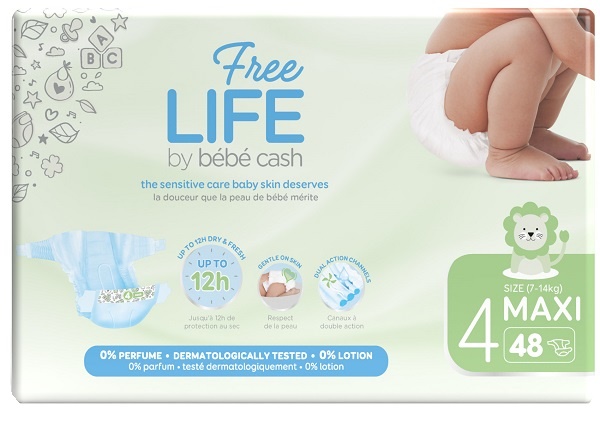 FREELIFE BY BEBECASH MAXI TAGLIA 4 7-18 KG GIROVITA 38-60 CM 48 PEZZI - fitfarma.it
