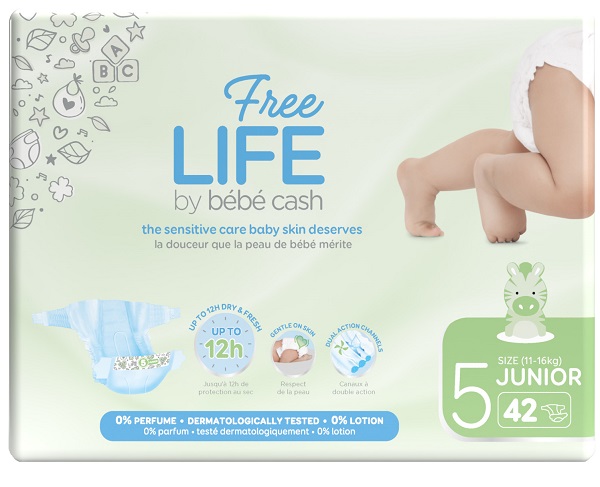 FREELIFE BY BEBECASH JUNIOR TAGLIA 5 11-25 KG GIROVITA 41-62 CM 42 PEZZI - fitfarma.it