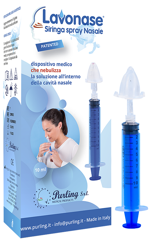 LAVONASE SIRINGA SPRAY NASALE NON STERILE 10 ML LUER-LOCK CON CAPPUCCIO + UGELLO NASALE CON RACCORDO LUER-LOCK + PERFORATORE CON VALVOLA NON RITORNO CON TAPPO - fitfarma.it
