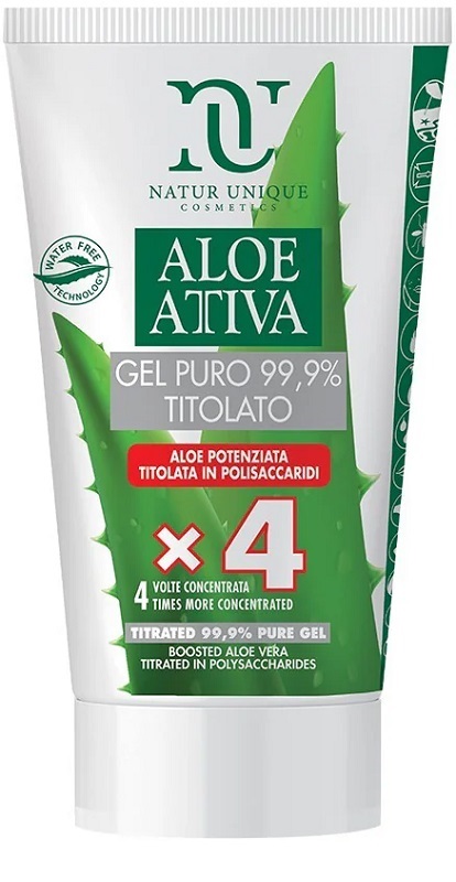 NATUR UNIQUE ALOE ATTIVA GEL PURO TITOLATO 99,9% 50 ML - fitfarma.it