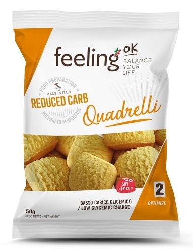 FEELING OK QUADRELLI MANDORLA OPTIMIZE 50 G - fitfarma.it