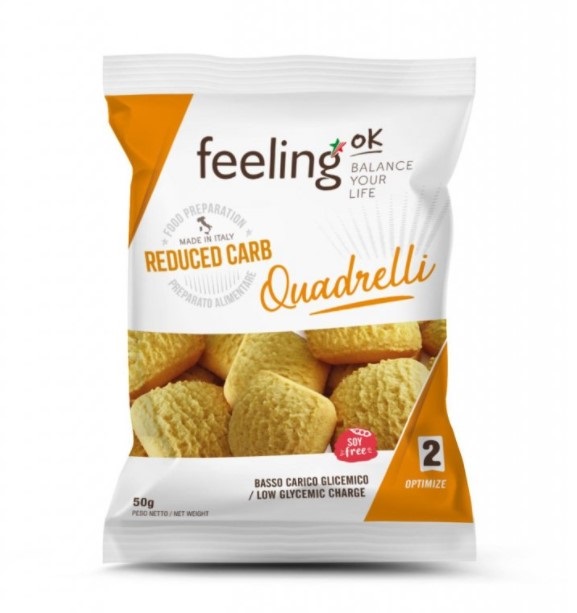 FEELING OK QUADRELLI NOCCIOLA OPTIMIZE 50 G - fitfarma.it
