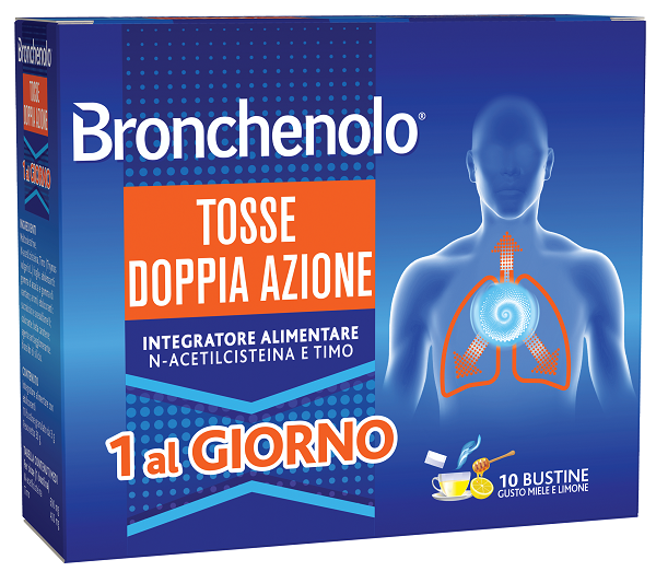 BRONCHENOLO TOSSE DOPPIA AZIONE 10 BUSTINE - fitfarma.it