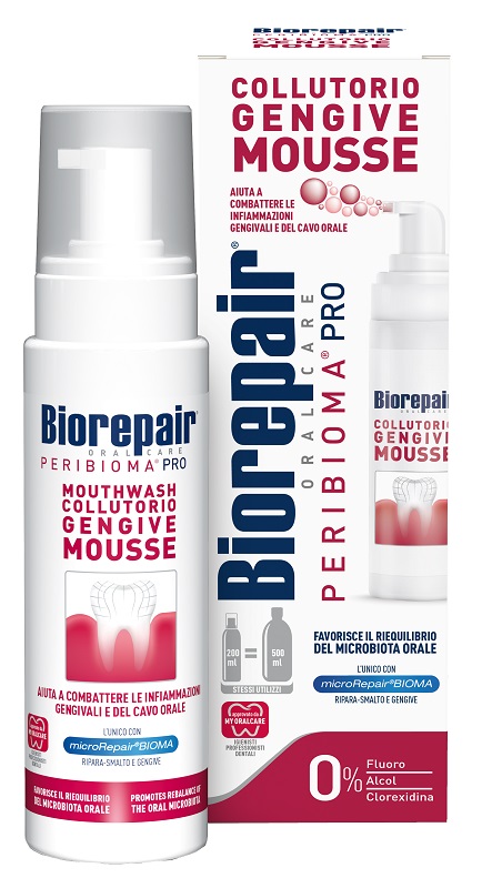 BIOREPAIR ORAL CARE PERIBIOMA PRO COLLUTORIO GENGIVE MOUSSE 200 ML - fitfarma.it