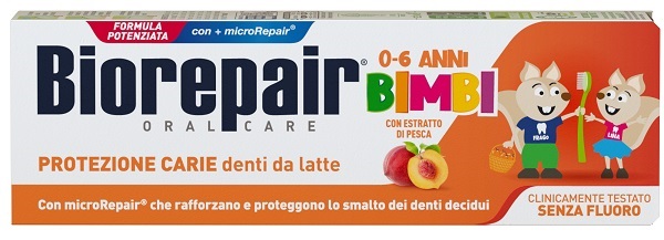 BIOREPAIR ORAL CARE KIDS 0-6 ANNI DENTI DA LATTE DENTIFRICIO CON ESTRATTO DI PESCA 50 ML - fitfarma.it