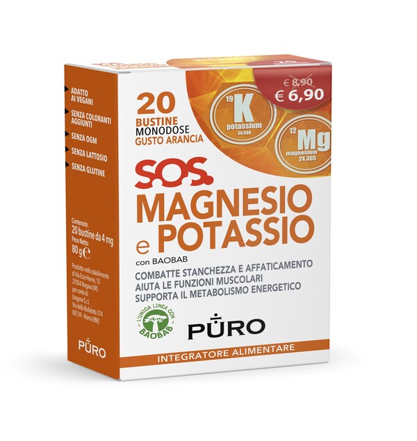 PURO MAGNESIO POTASSIO E BAOBAB 20 BUSTINE 4 G - fitfarma.it