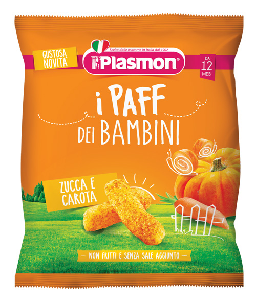 PLASMON DRY SNACK PAFF ZUCCA CAROTE 15 G - fitfarma.it