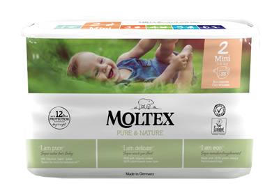 PANNOLINI MOLTEX PURE & NATURE MINI 3-6 KG TAGLIA 2 38 PEZZI - fitfarma.it