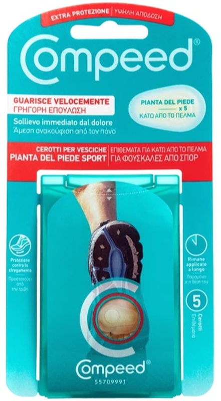 COMPEED CEROTTI PER VESCICHE PIANTA PIEDE SPORT 5 PEZZI - fitfarma.it