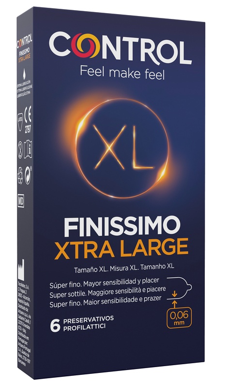 CONTROL FINISSIMO XTRA LARGE 6 PEZZI - fitfarma.it