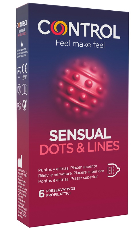 CONTROL SENSUAL DOTS&LINES 6 PEZZI - fitfarma.it