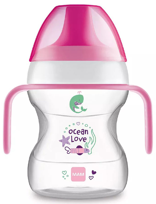 MAM LEARN TO DRINK CUP 190 ML 6+ BECCUCCIO RIGIDO FEMMINA - fitfarma.it