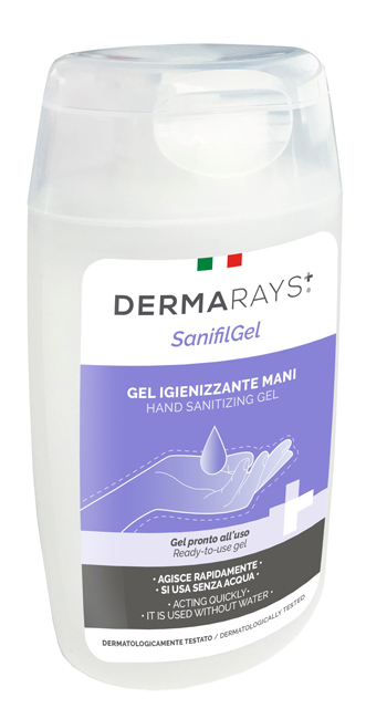 DERMARAYS SANIFIL GEL IGIENIZZANTE MANI PRONTO ALL'USO ALCOOL 80% 100 ML - fitfarma.it