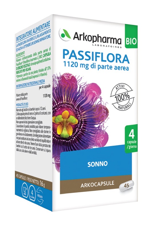 ARKO CAPSULE PASSIFLORA 45 CAPSULE BIO - fitfarma.it