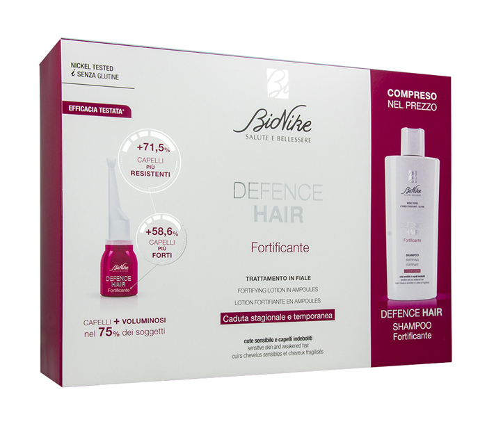 DEFENCE HAIR BIPACK RIDENSIFICANTE 21 FIALE 6 ML + SHAMPOO 200 ML - fitfarma.it