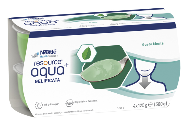 RESOURCE AQUA ACQUA GELIFICATA+MINT CUP 6 4X125 G - fitfarma.it
