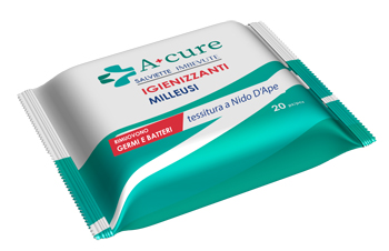 SALVIETTINA IGIENIZZANTE MILLEUSI A+CURE 20 PEZZI - fitfarma.it