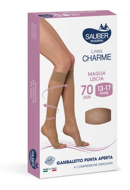 SAUBER GAMBALETTO OPEN TOE 70 DENARI MAGLIA LISCIA NEUTRO BEIGE TAGLIA 4 - fitfarma.it
