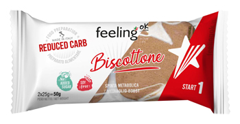 FEELING OK BISCOTTONE VANIGLIA LIMONE 50 G - fitfarma.it