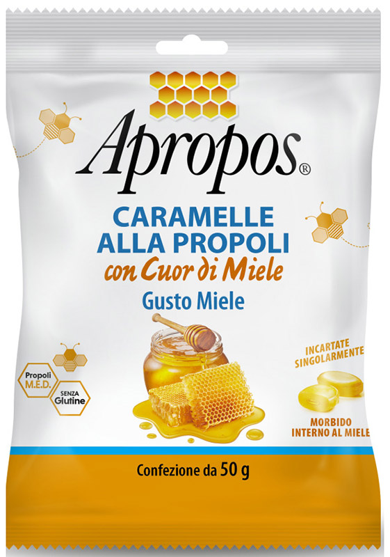APROPOS CARAMELLE DURE MIELE CUOR DI MIELE 50 G - fitfarma.it