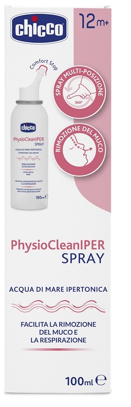 CHICCO PHYSIOCLEAN SOLUZIONE IPERTONICA SPRAY 100 ML - fitfarma.it
