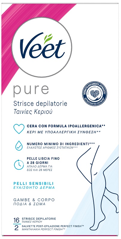 VEET STRISCE CORPO IPOALLERGENICHE 16 PEZZI - fitfarma.it