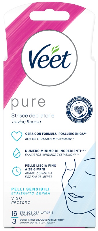 VEET STRISCE VISO IPOALLERGENICHE 16 PEZZI - fitfarma.it