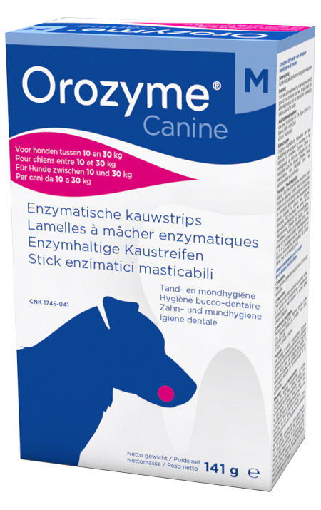 OROZYME CANINE STRISCE ENZIMATICHE MASTICABILI PER CANI DI TAGLIA MEDIA - fitfarma.it
