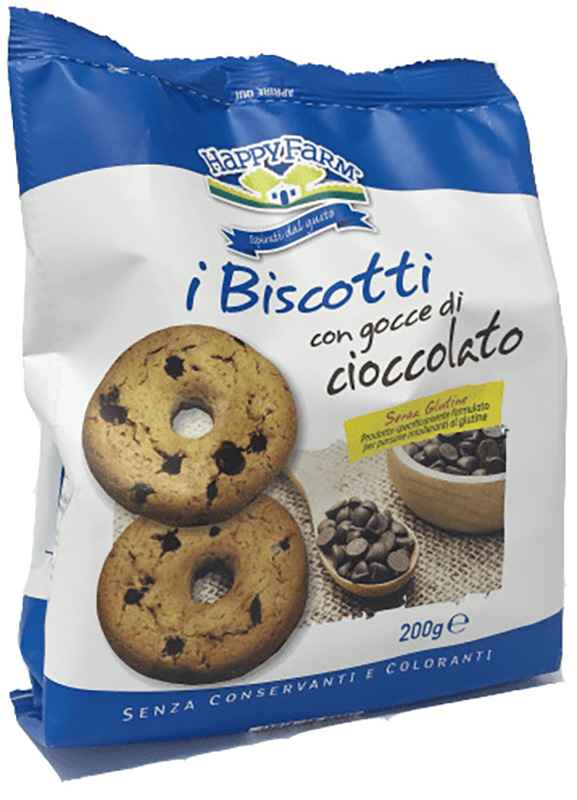 HAPPY FARM BISCOTTI GOCCE CIOCCOLATO 200 G - fitfarma.it