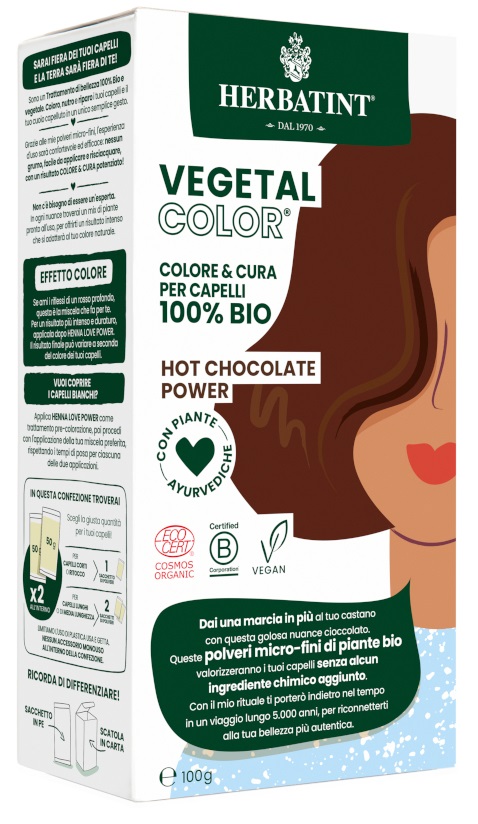 HERBATINT VEGETAL COLOR HOT CHOCOLATE POWER ITA 100 G - fitfarma.it