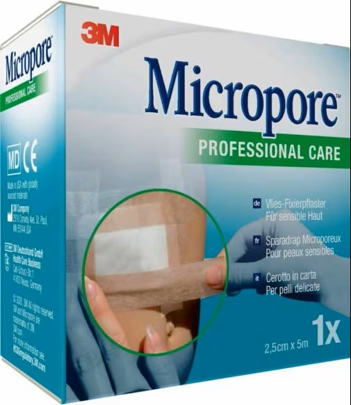CEROTTO IN CARTA 3M MICROPORE SURGICAL TAPE TAN M5X25MM - fitfarma.it