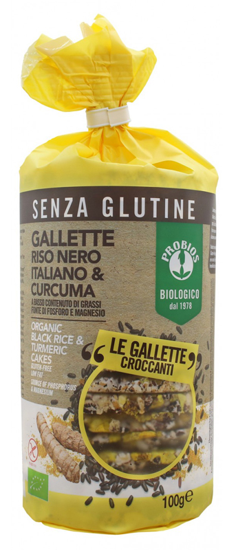 PROBIOS GALLETTE RISO NERO/CURCUMA 100 G - fitfarma.it