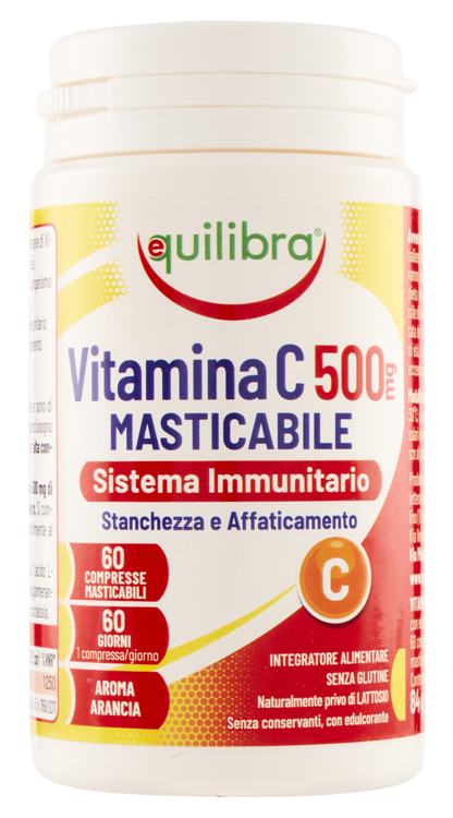 VITAMINA C 500MG MASTICABILE SISTEMA IMMUNITARIO 60 COMPRESSE - fitfarma.it