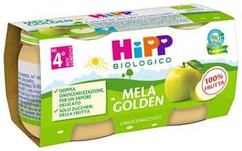 HIPP BIO OMOGENEIZZATO MELA GOLDEN 2 X 80 G - fitfarma.it