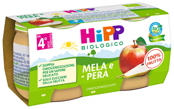 HIPP OMOGENEIZZATO MELA/PERA 2 X 80 G - fitfarma.it