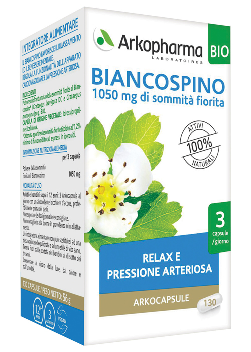 ARKO CAPSULE BIANCOSPINO BIO 130 CAPSULE - fitfarma.it