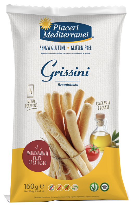 PIACERI MEDITERRANEI GRISSINI 160 G - fitfarma.it
