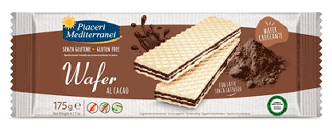 PIACERI MEDITERRANEI WAFER CACAO 175 G - fitfarma.it
