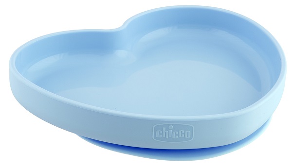 CHICCO PIATTO CUORE VENTOSA SILICONE BLU - fitfarma.it