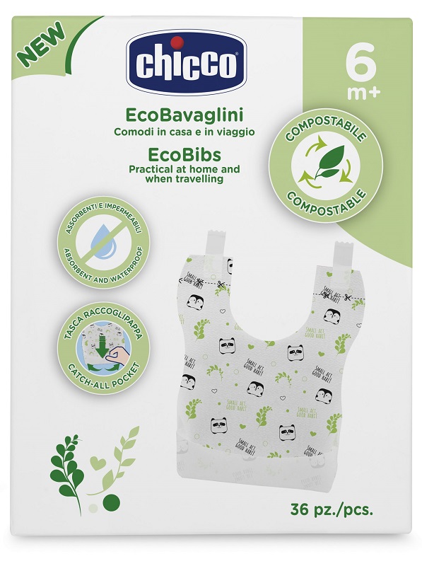 CHICCO BAVAGLINI MONOUSO COMPOSTABILI 36 PEZZI - fitfarma.it
