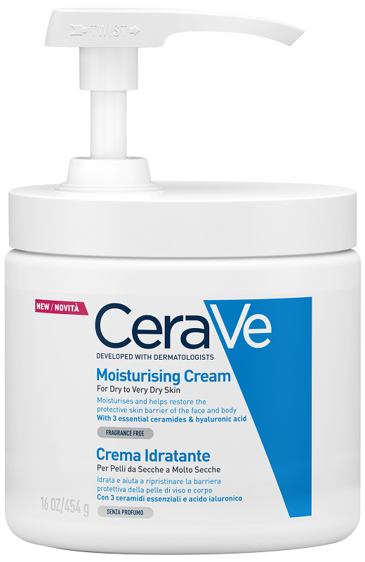 CERAVE CREMA IDRATANTE PER PELLI DA SECCHE A MOLTO SECCHE 454 G PUMP - fitfarma.it