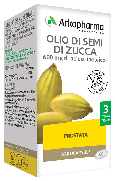 ARKO CAPSULE OLIO SEMI ZUCCA 60 CAPSULE - fitfarma.it